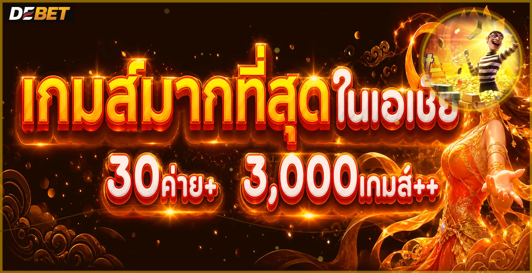 ภาพรวมค่ายเกมและเกมสล็อตบน DEBET
